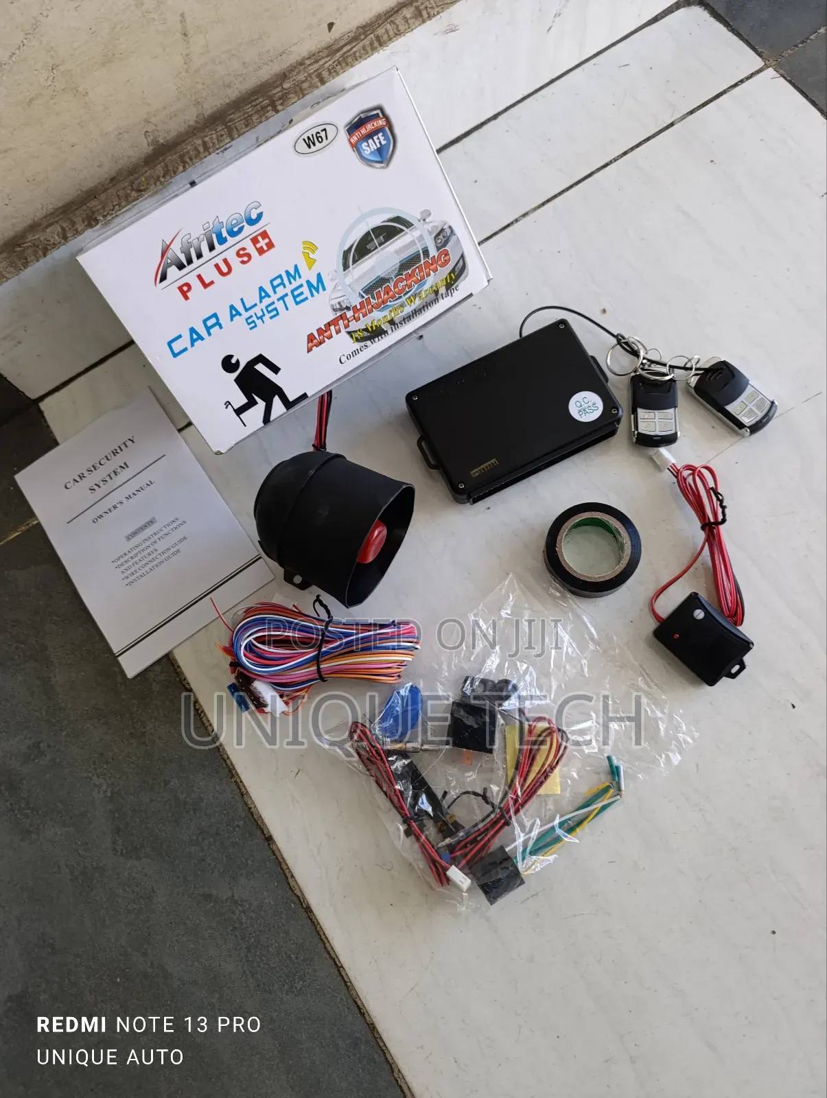 Afritec Car Alarm With Cut Out( Anti-Theft Solution)