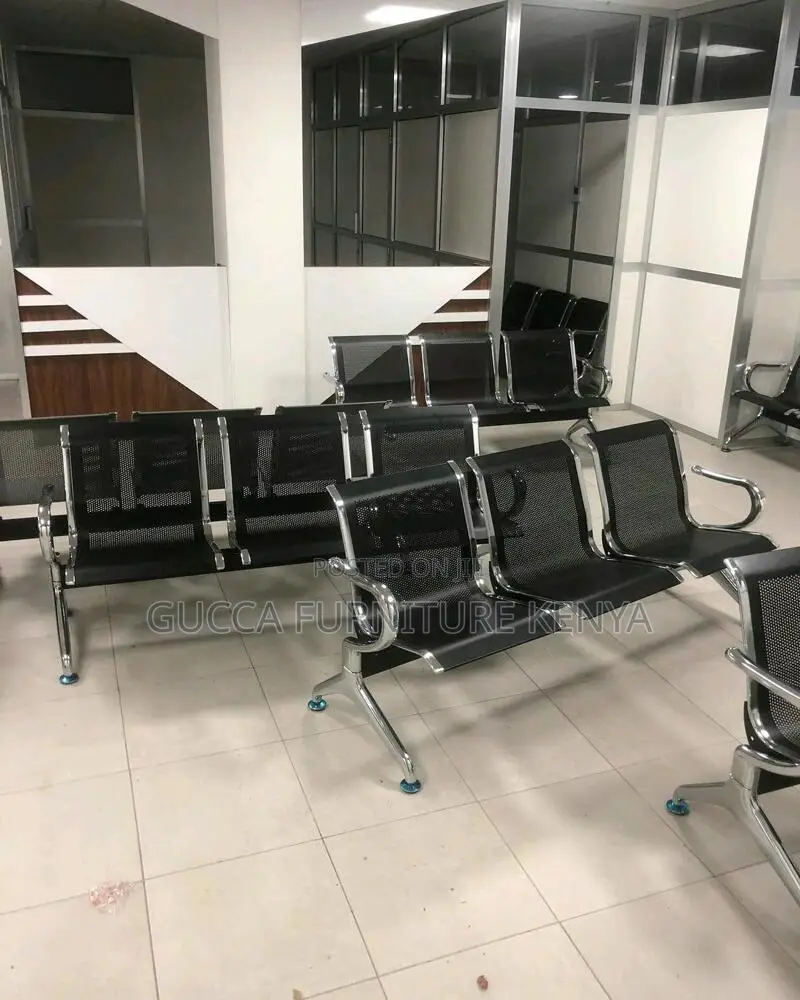 Benches:3-Seat Modular Metallic Hospital Lobby Bench
