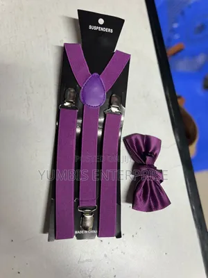 Purple Kid's _-Bowtie + Suspenders at 700