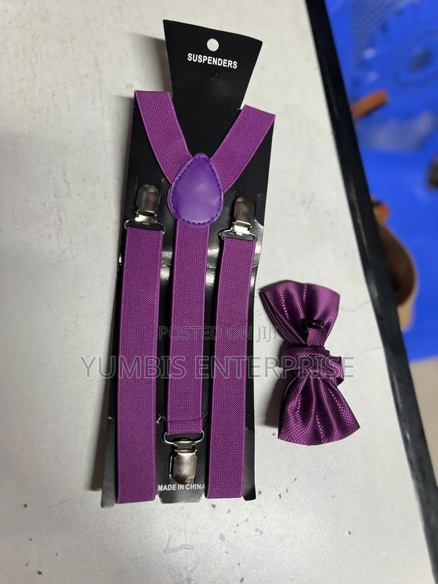Purple Kid's _-Bowtie + Suspenders at 700
