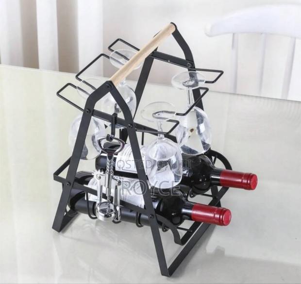 Metallic Countertop Wine Rack