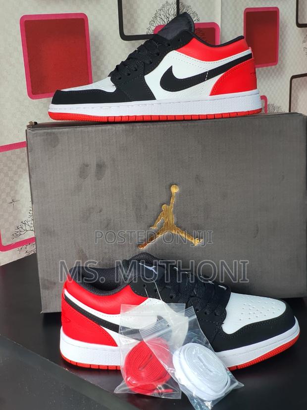 1st Quality Jordan 1 Low Black Red 36-45 - thumbnail 3