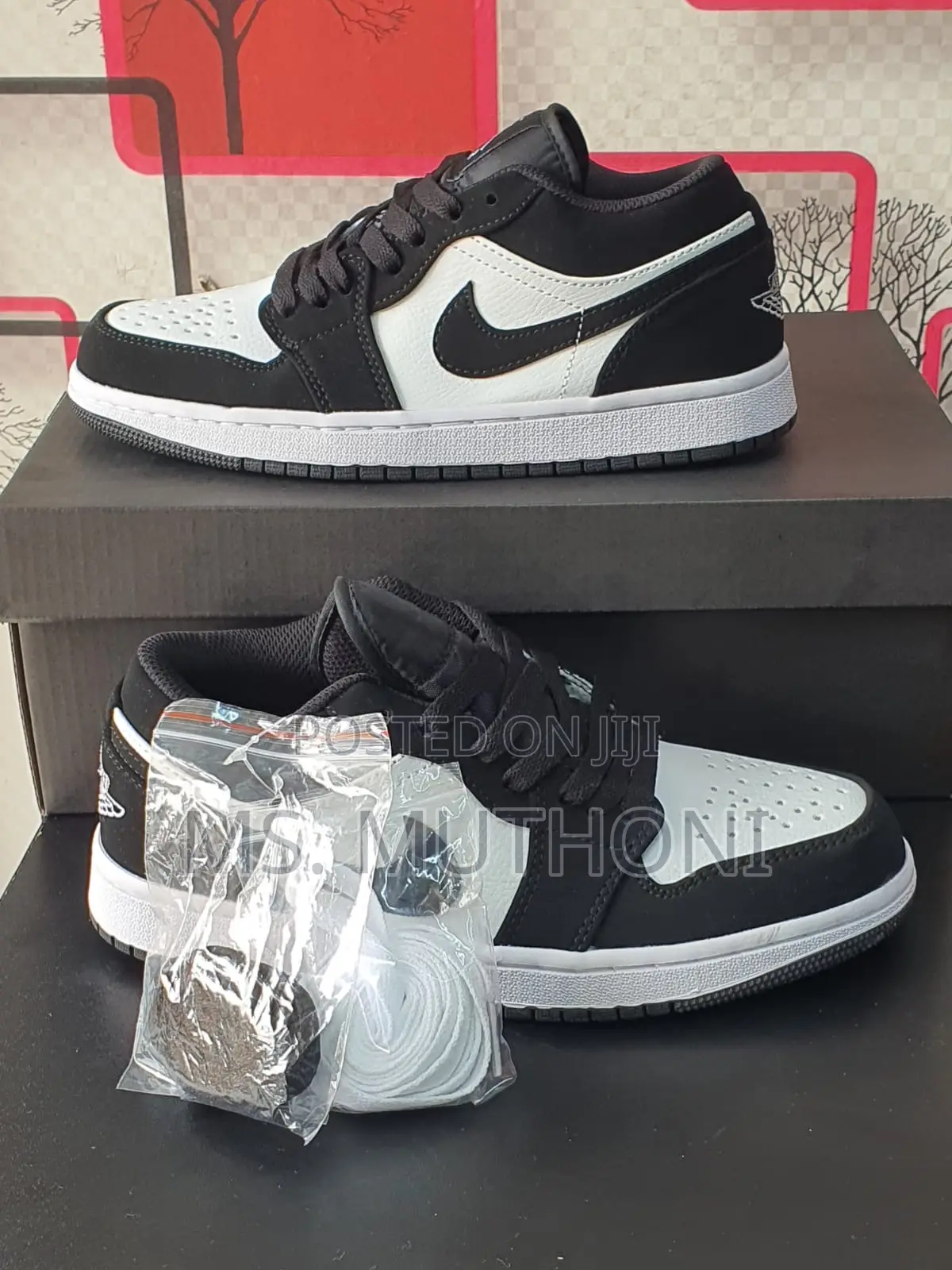 1st Quality Jordan 1 Low Black Red 36-45