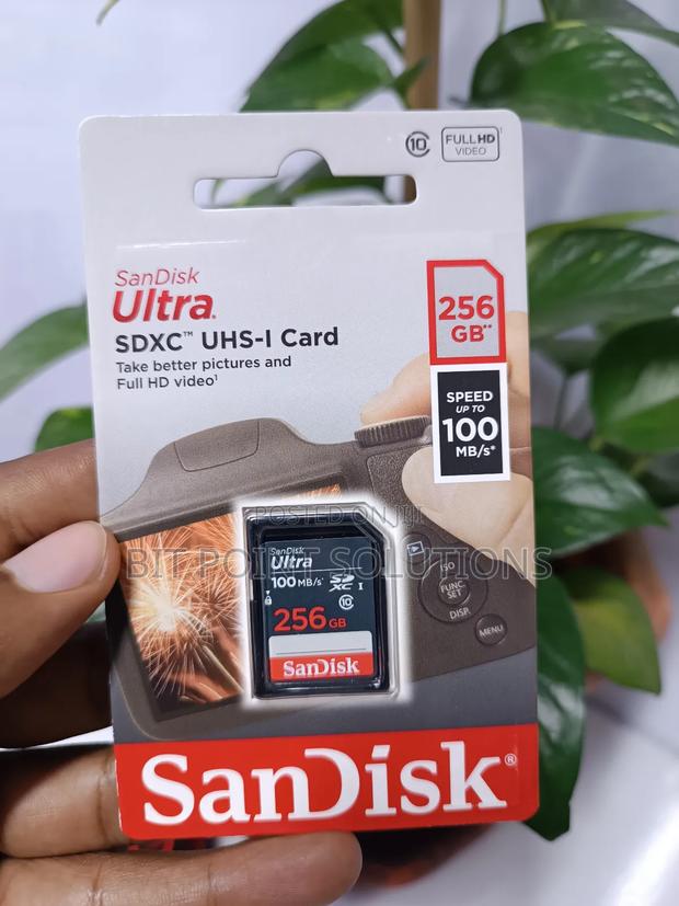 Sandisk Ultra 256gb SDHC Card and SDXC Card Upto 100mb/S /