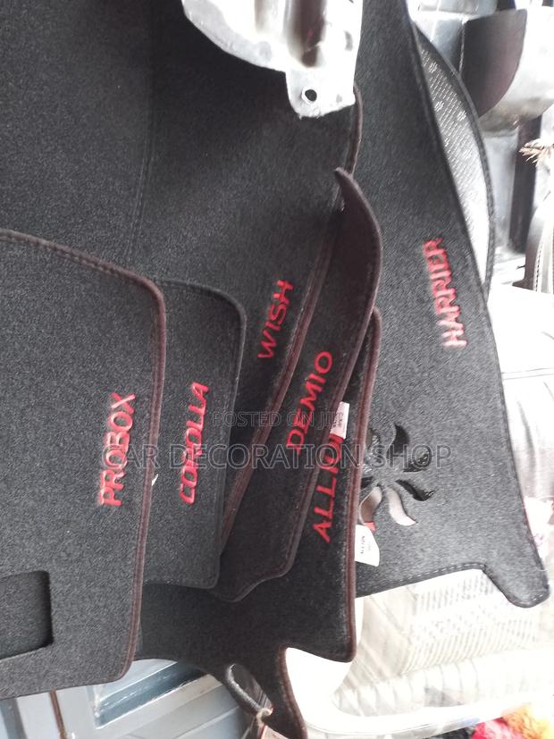 Black Fabric Branded Dashboard Mat for Different Car Models - main view