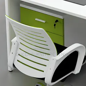 Workstations: 4-Way Modern Workstation With White Table Top