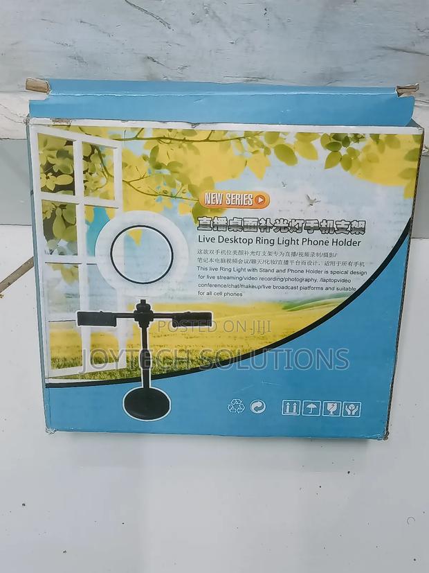 3-1 Universal Desktop Phone Holder With a Ring Light - thumbnail 2