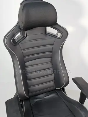 Office Chairs:Reclining Black Leather Executive Gaming Chair