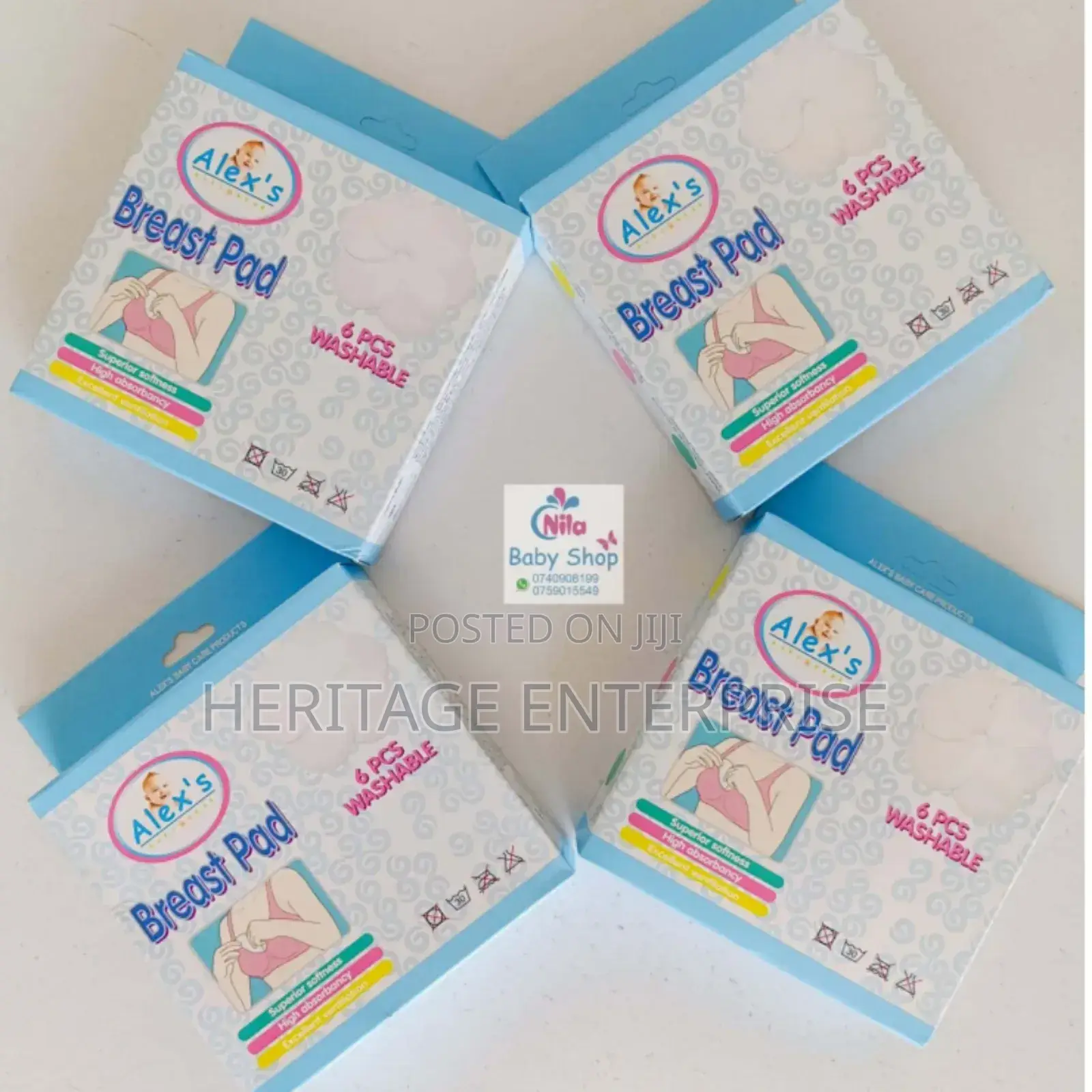 Breast Pads, Washable 6pcs