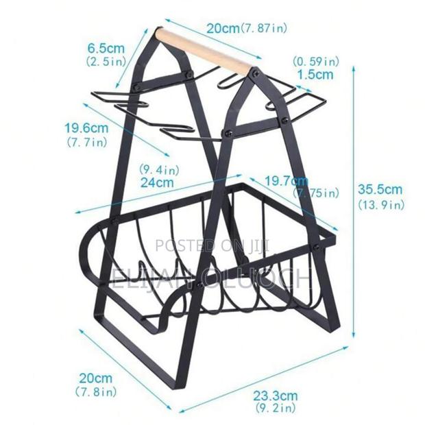 Metallic Countertop Wine Rack - thumbnail 2