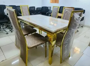 6-Seater Marble Top Dining Table