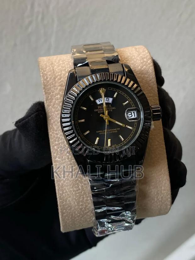 Black Classy Watch Rolex Queens Watch