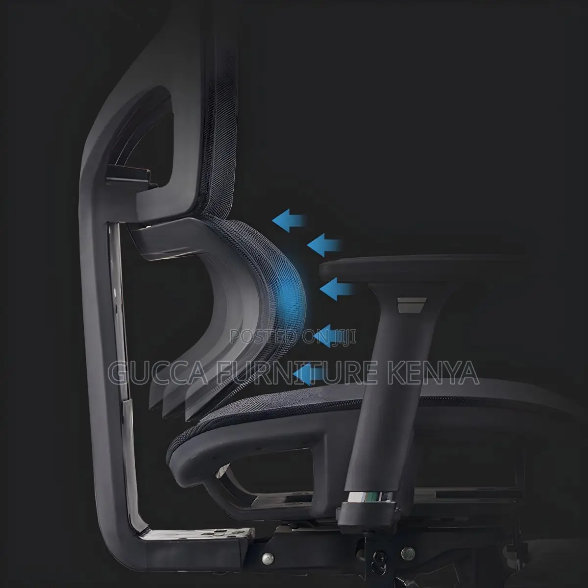 Office Chairs: Wheels Black Task High Back Orthopedic Chair