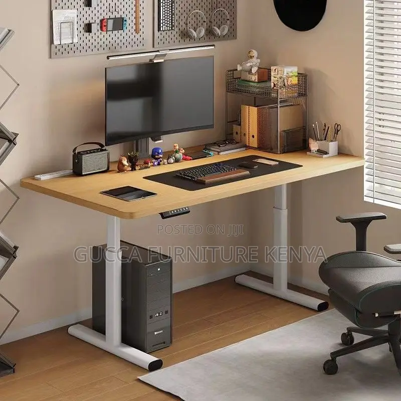 Office Tables:Electric Desk With Multi-Levelled Design 120cm
