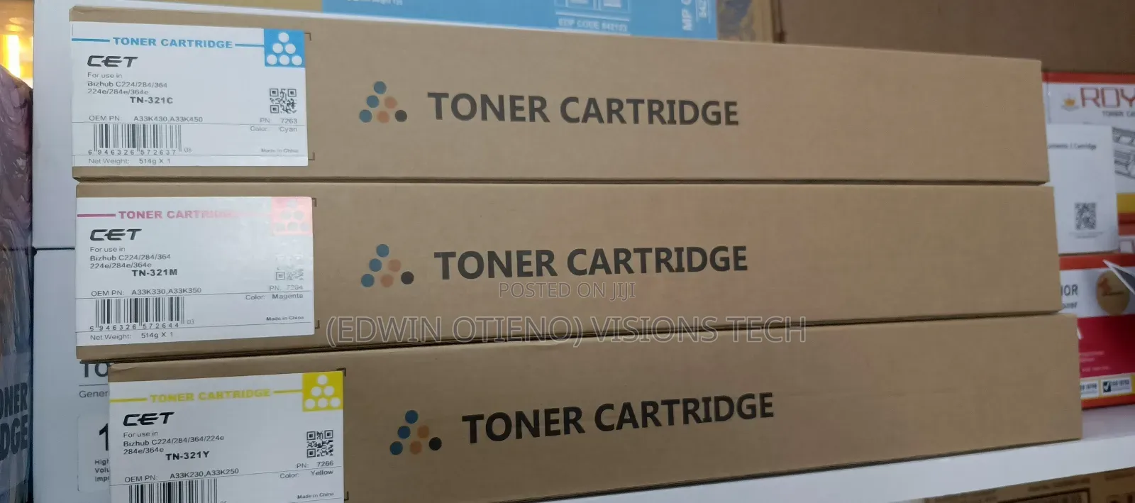 Konica Color Toners for C224/284/364 - Cet Brand