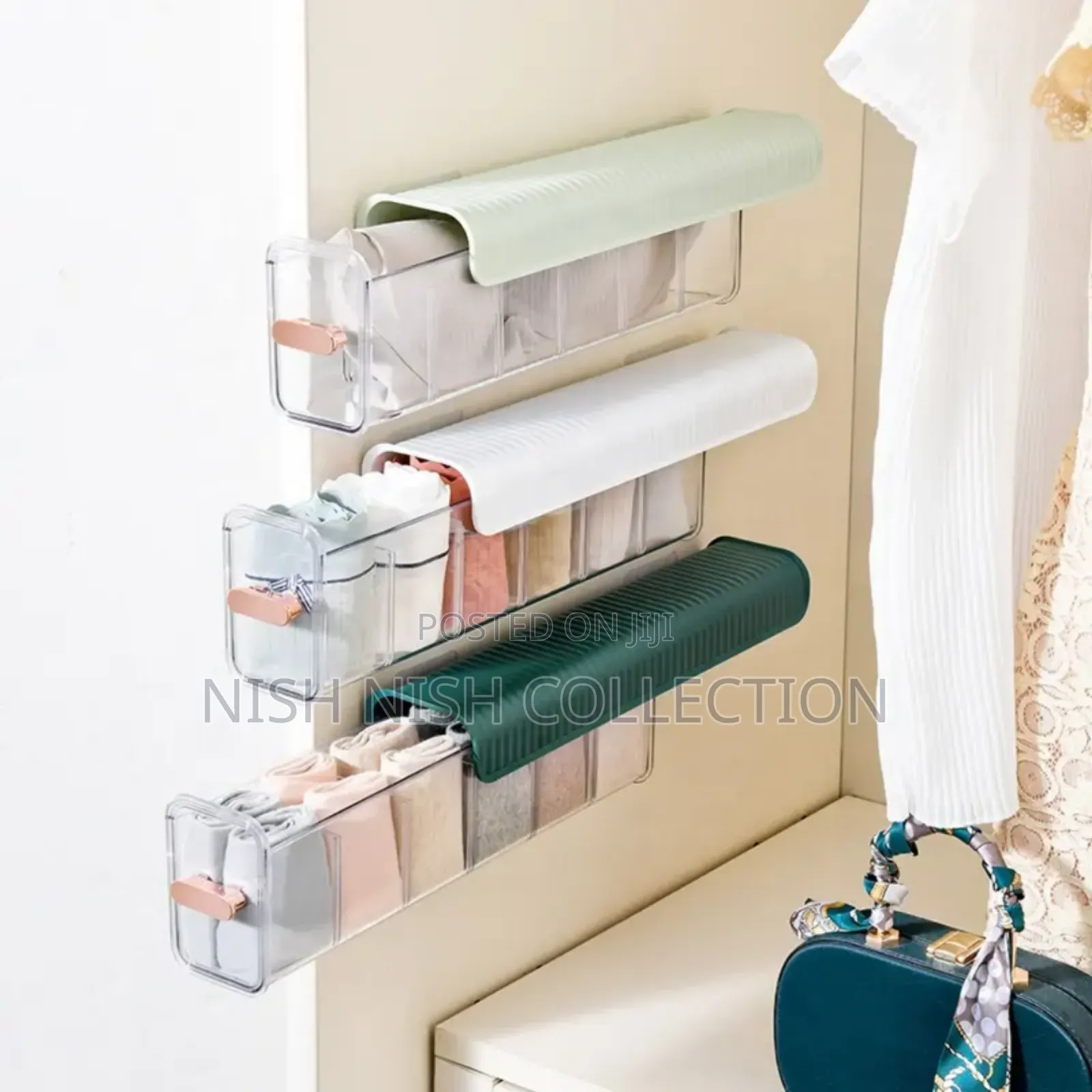 Acrylic Wall Mounted Closet Storage Organizer