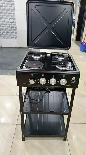 Nunix Cooker 3+1 Electric Plate Standing Cooker Plus Shelves