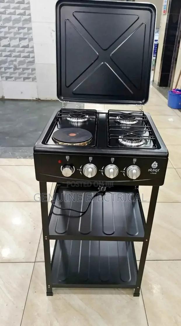 Nunix Cooker 3+1 Electric Plate Standing Cooker Plus Shelves