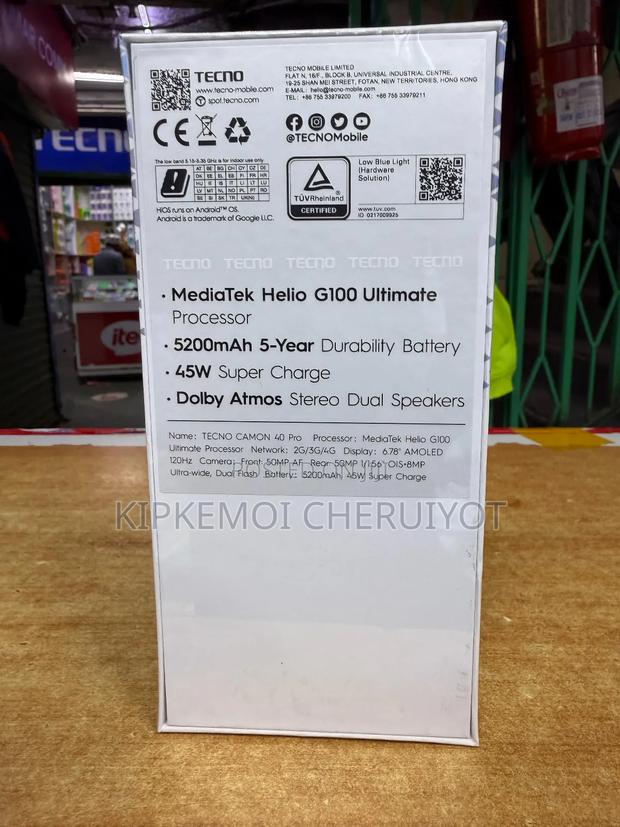 New Tecno Camon 40 Pro 4G 256 GB Black - thumbnail 3