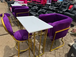 Purple Set Manicure Table And Chairs