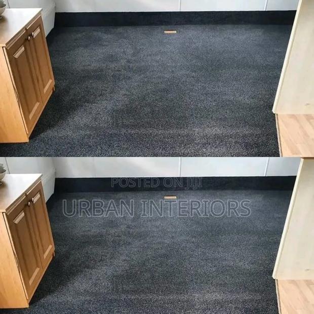 Grey Wall to Wall Carpets. Managerial Office Installation