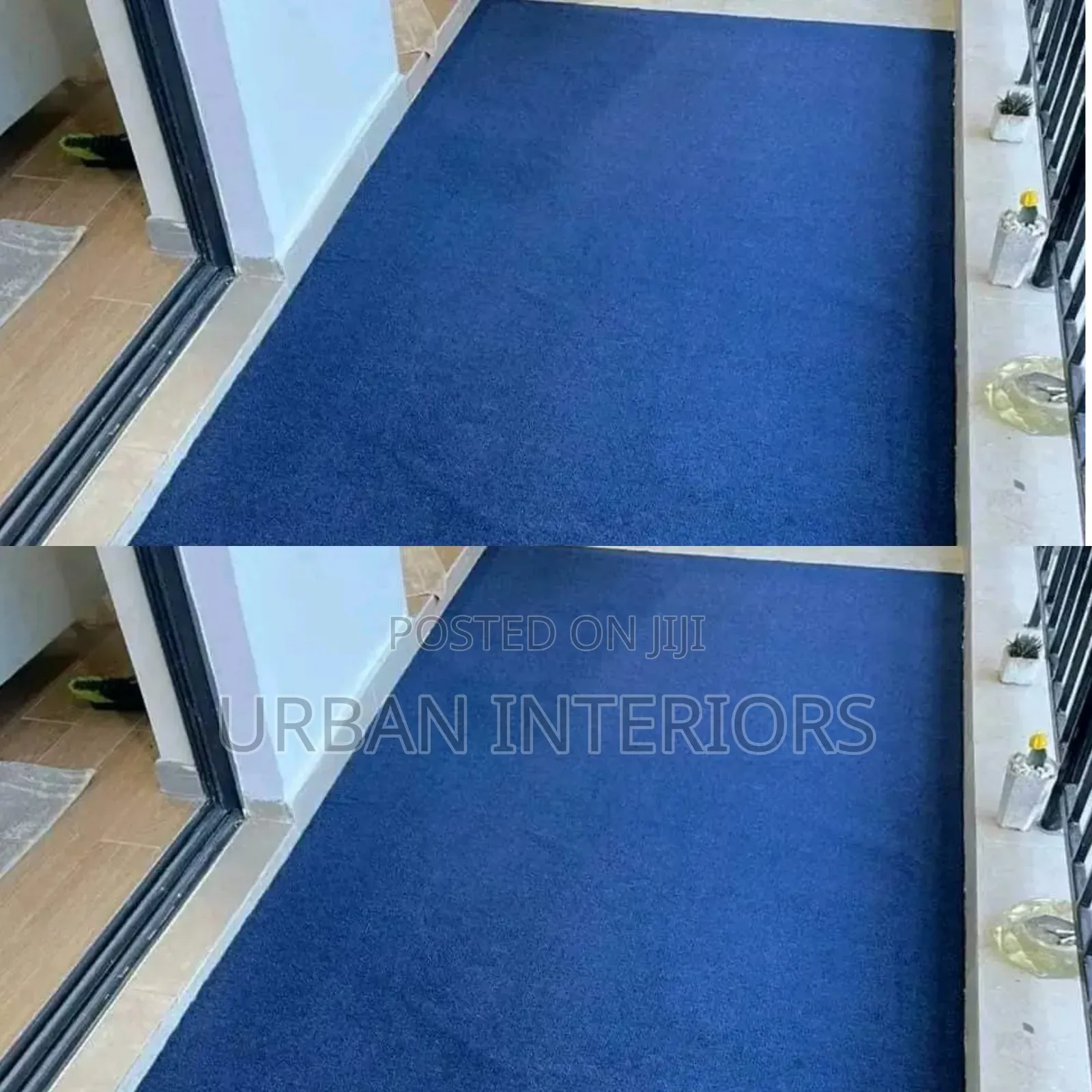 Balcony Wall to Wall Carpets. Blue Carpets
