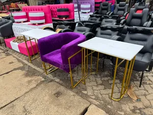 Purple Manicure Chair Gold And Manicure Table Gold