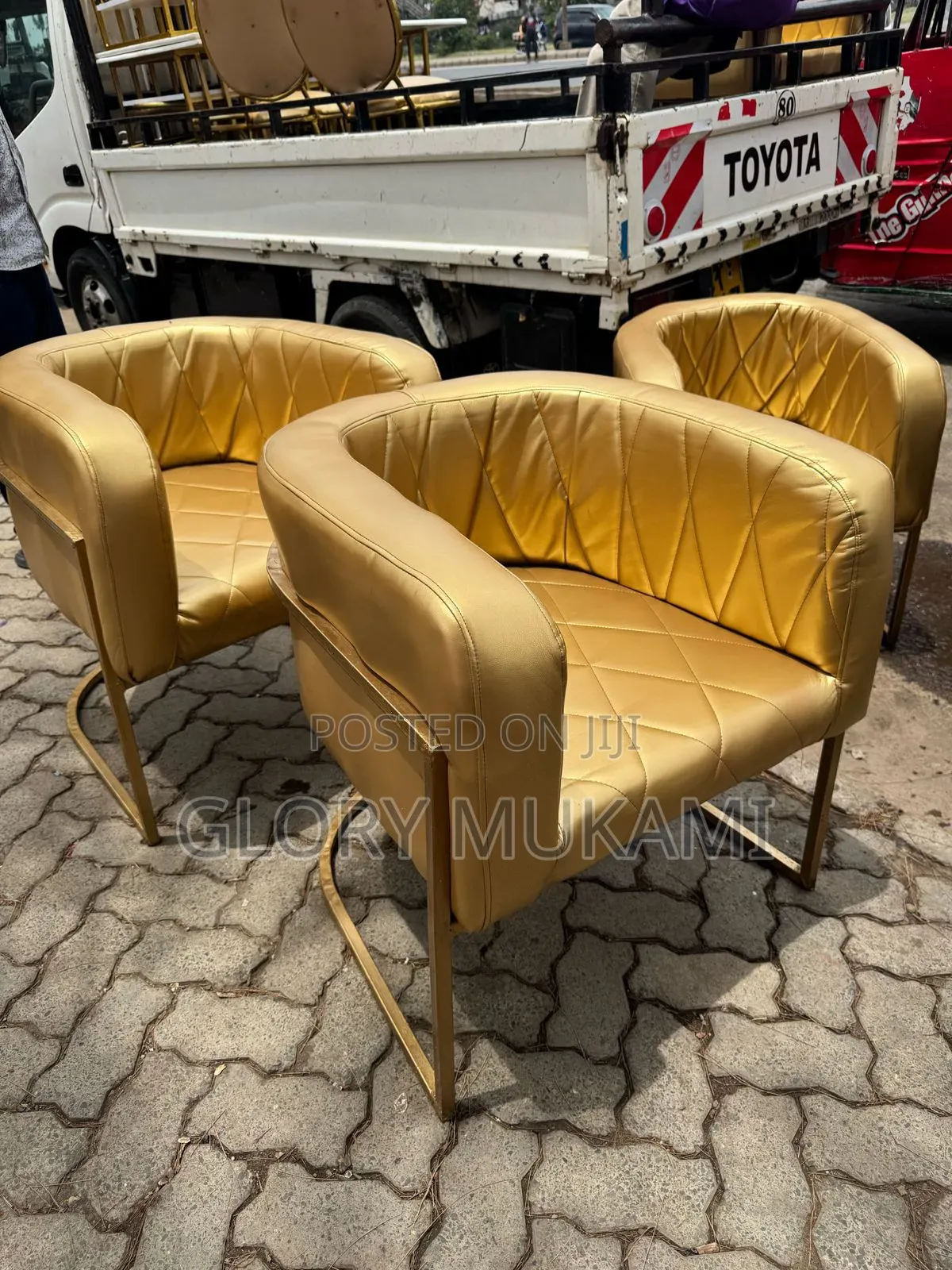 Gold Manicure Chairs /Styling Chairs
