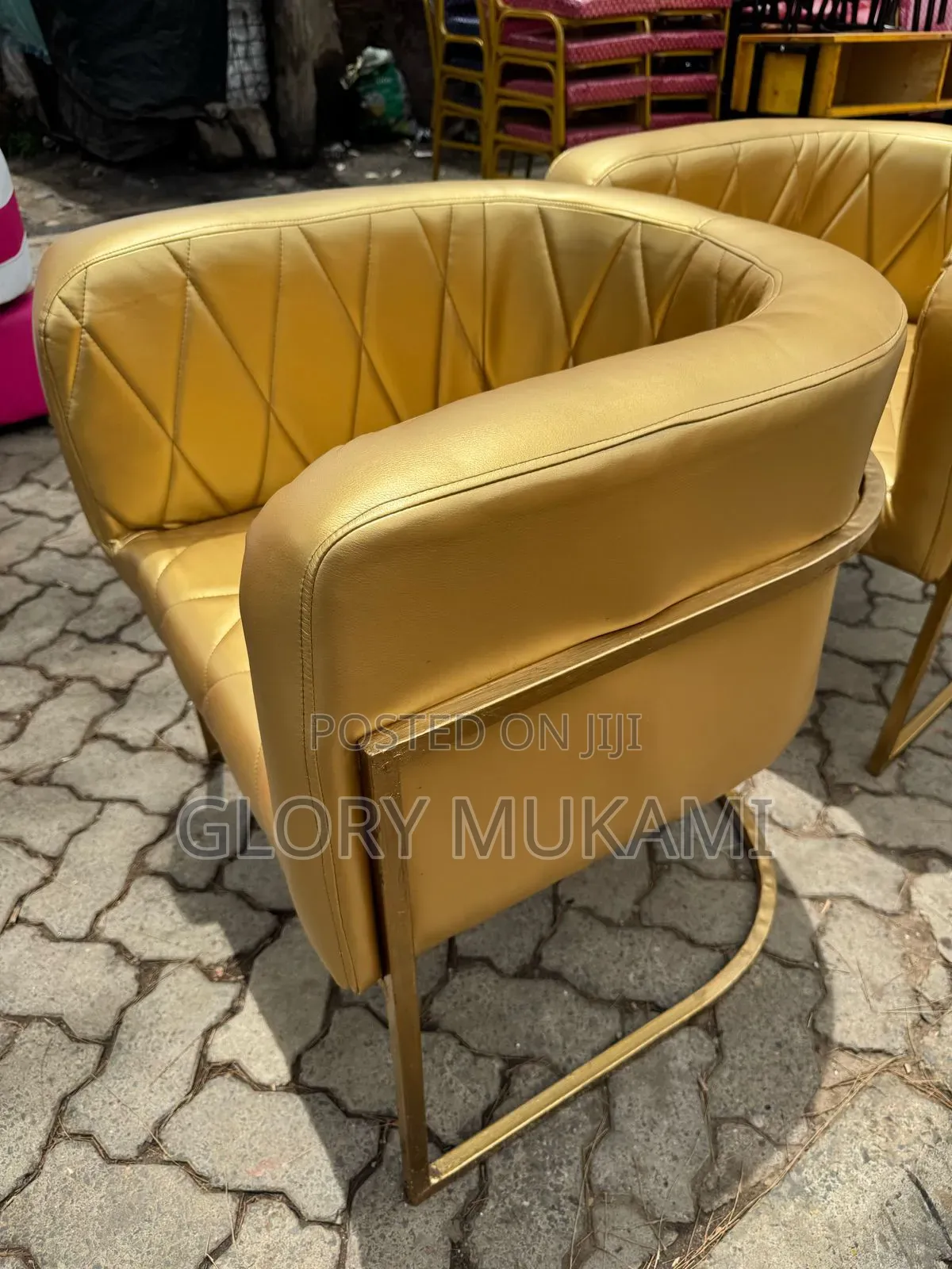 Gold Manicure Chairs /Styling Chairs