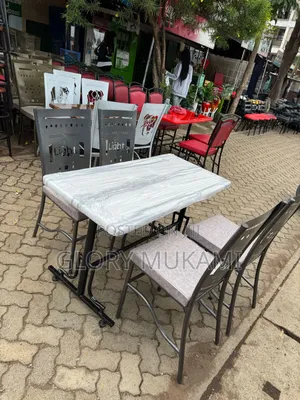 Restaurants And Bar Chairs And Marble White Tabble