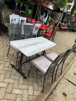 Restaurants And Bar Chairs And Marble White Tabble