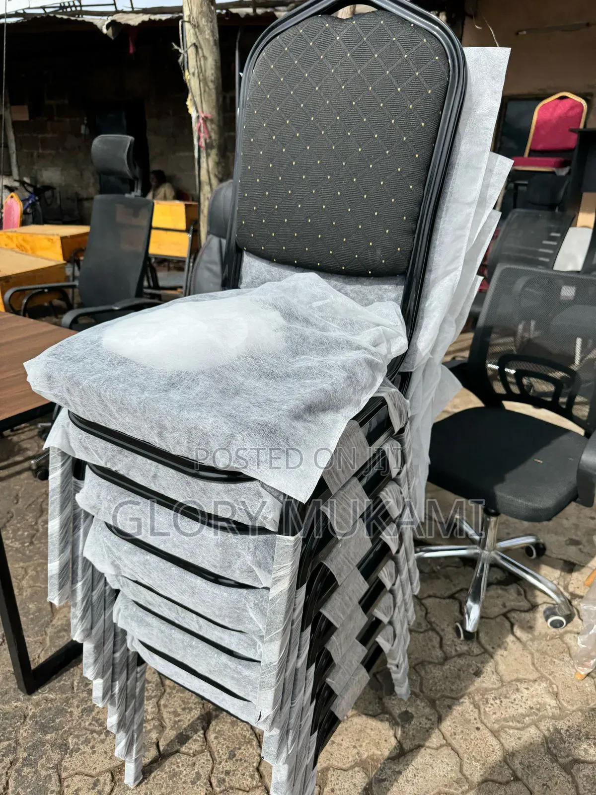 Black Conference Chairs With Black Coat