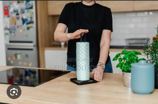 Heavy Steel Black Cutlery Base Kitchen Towel Holder - thumbnail 2