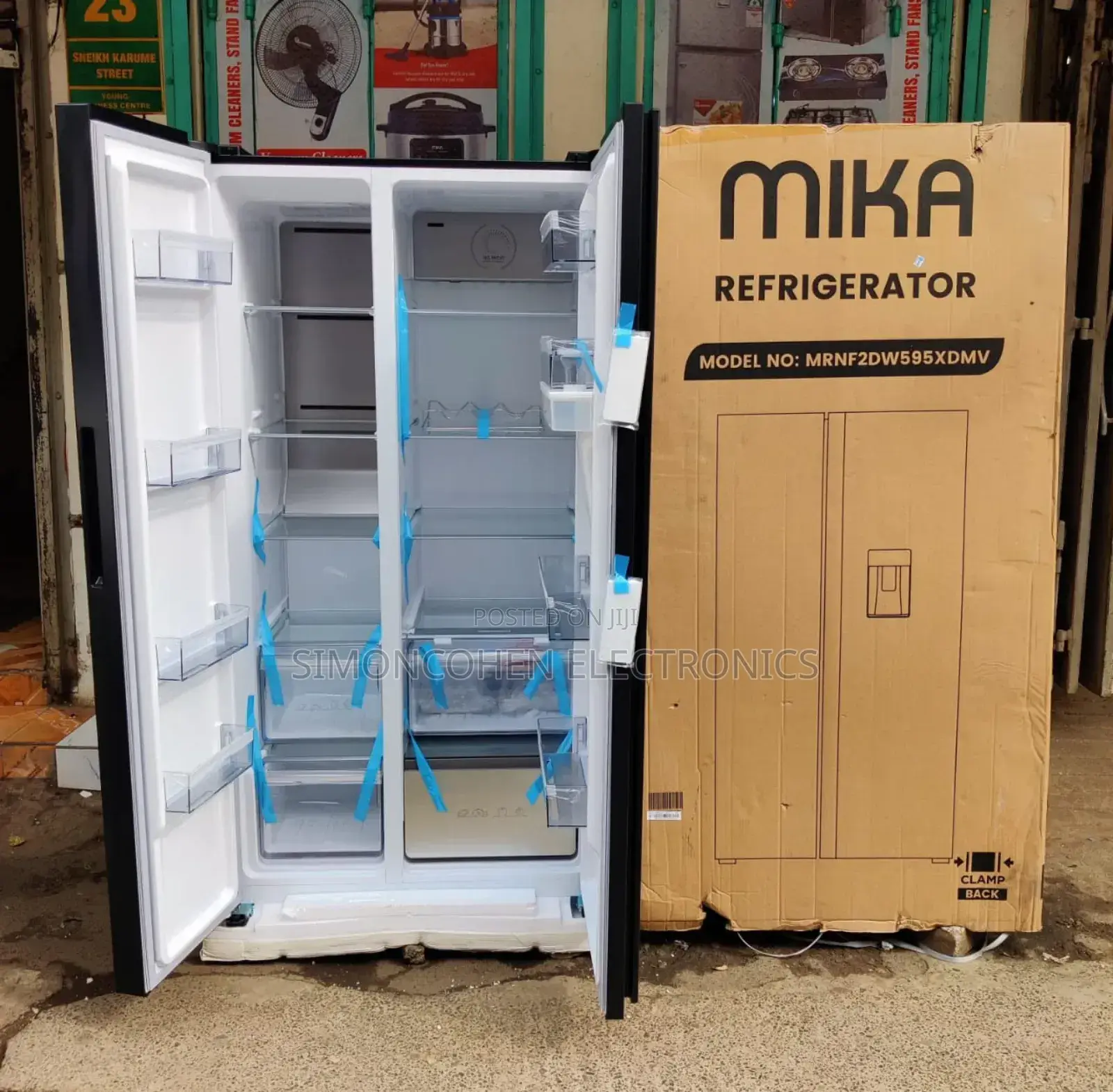 Mika Fridge 595litres Side by Side No Frost With Dispenser