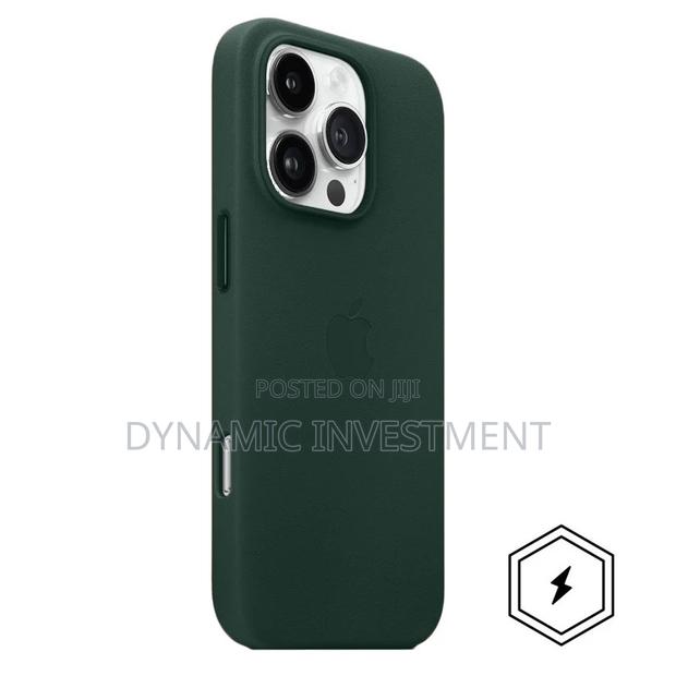 iPhone 16 Pro Max Leather Case Cover With Magsafe - Green - thumbnail 2