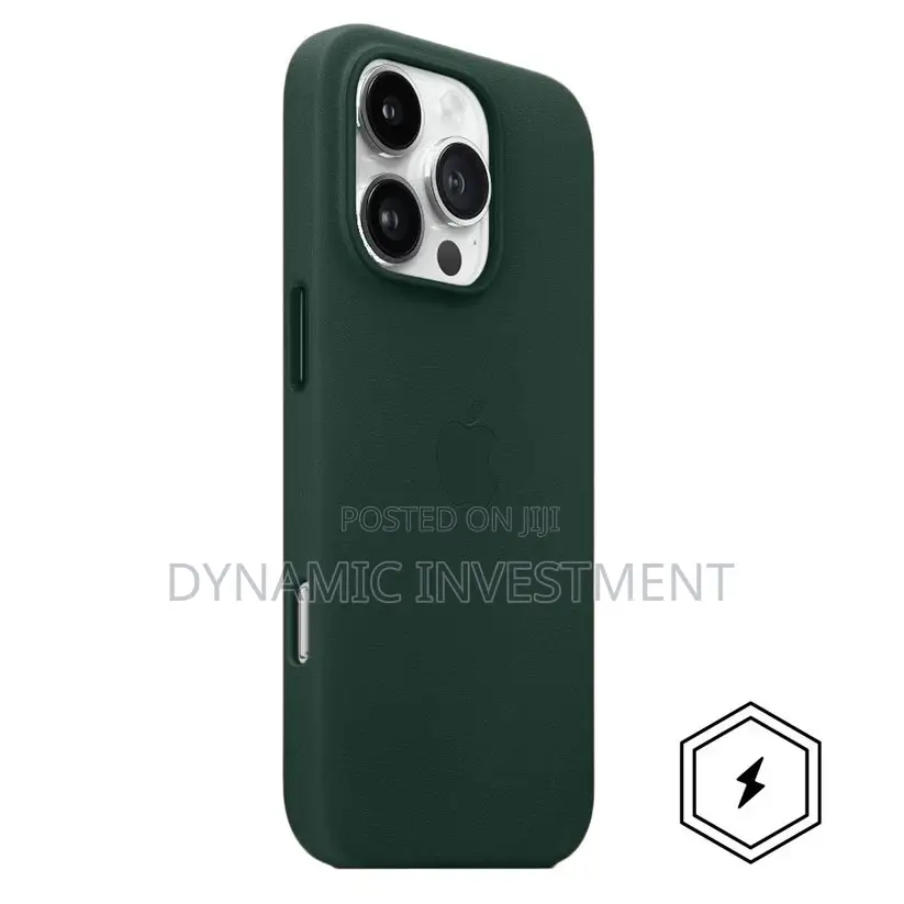 iPhone 16 Pro Max Leather Case Cover With Magsafe - Green