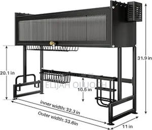 Heavy Duty Over the Sink Rack With Closable Cabinet