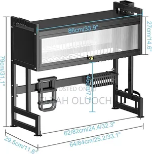Heavy Duty Over the Sink Rack With Closable Cabinet