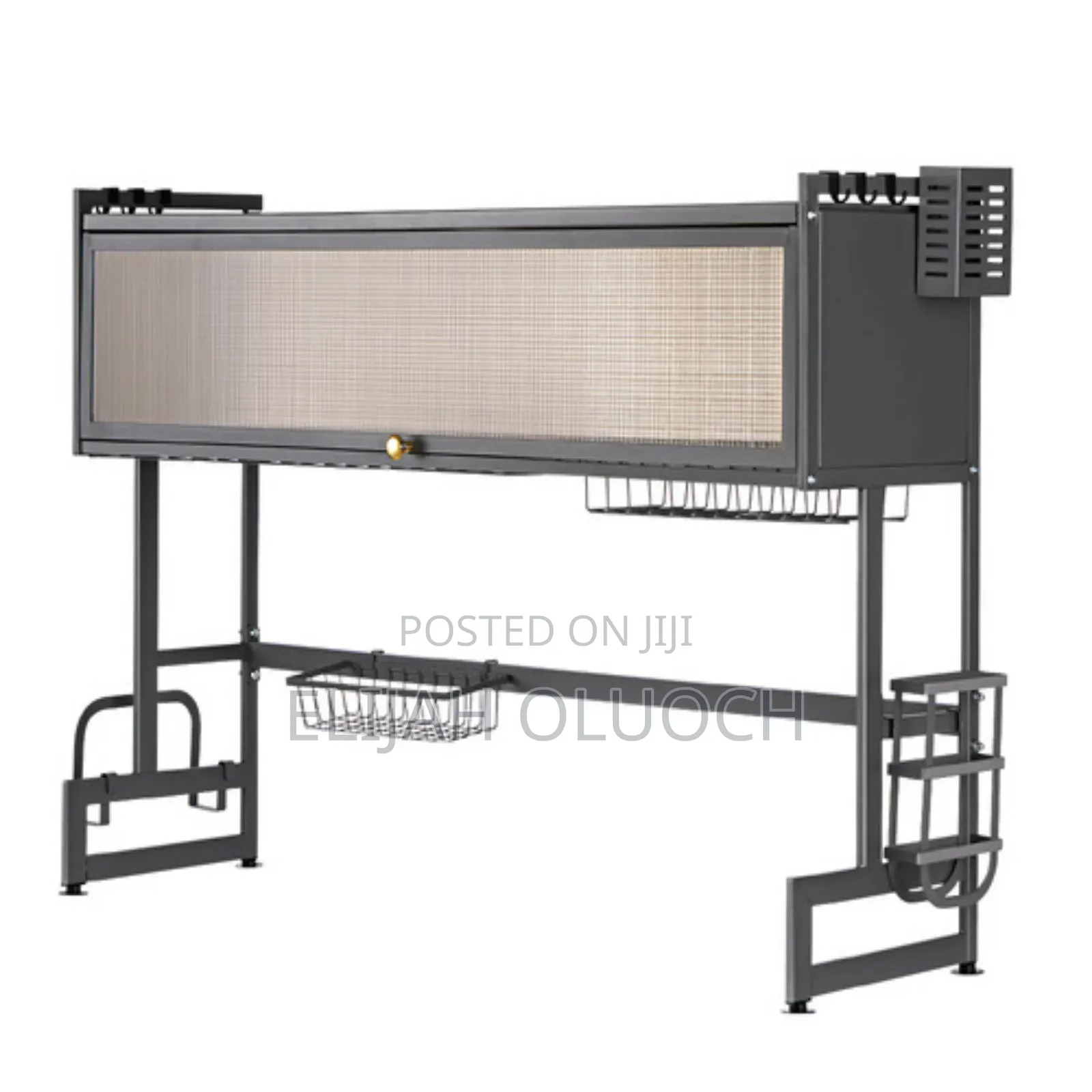 Heavy Duty Over the Sink Rack With Closable Cabinet