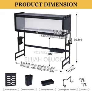 Heavy Duty Over the Sink Rack With Closable Cabinet