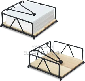 Heavy Steel Gold Bamboo Base Serviette Holder