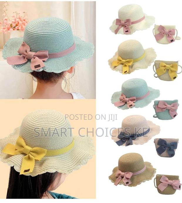 Girls Hat+ Sling Bag Casual Wear Set