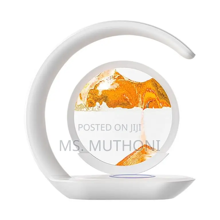 Night Light 3d Moving Sand Art Liquid Hourglass Led Lamp