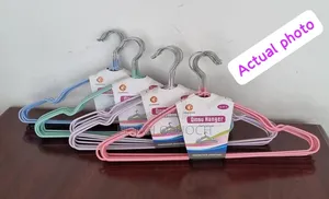 10pc Pack of Coloured Steel Hangers