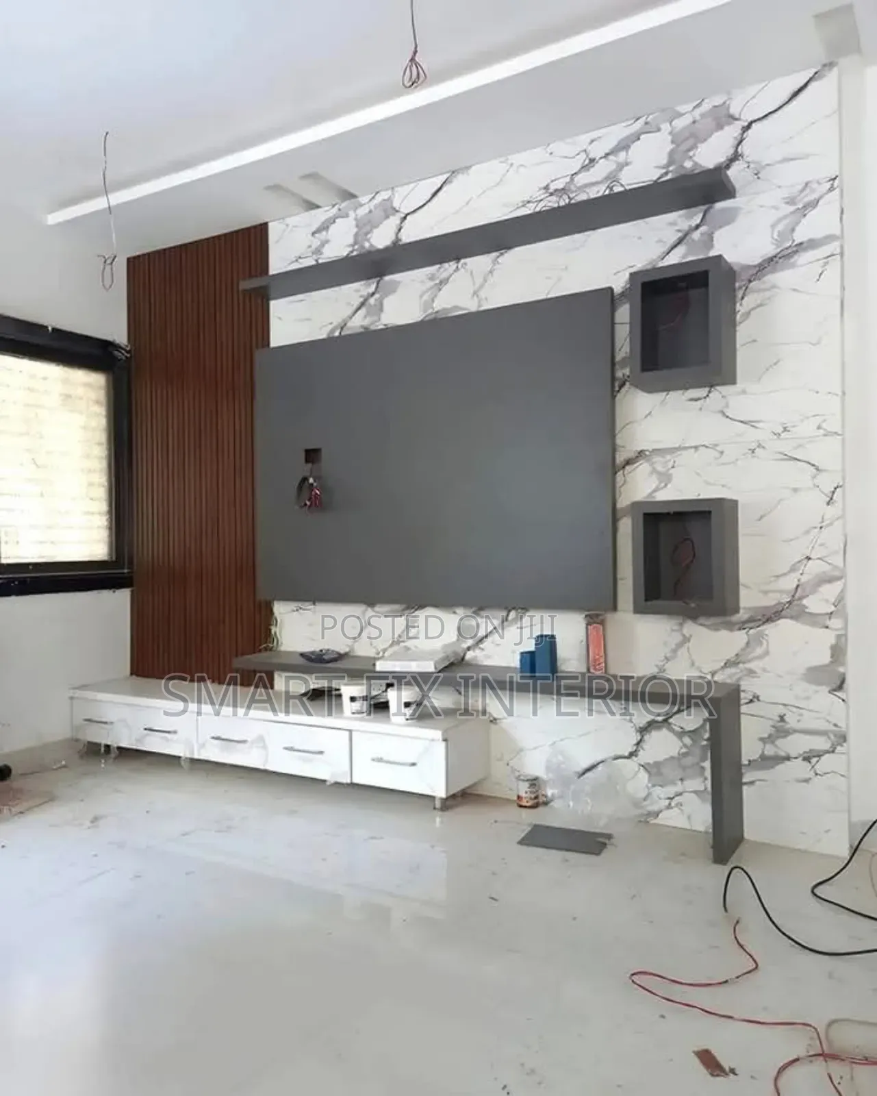 Tv Stands With Wall Fluted Panels Design and Installation
