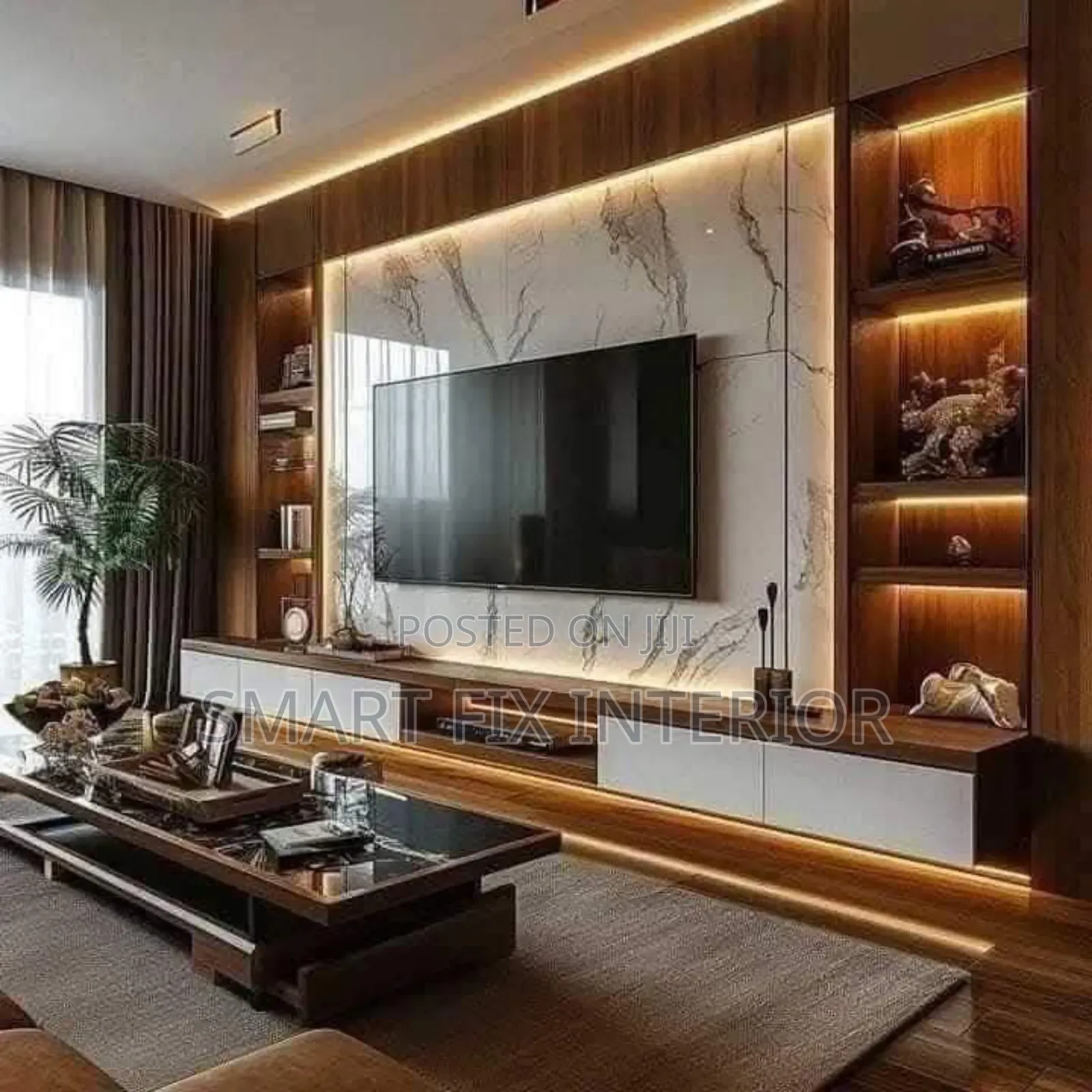 Tv Stands With Wall Fluted Panels Design and Installation