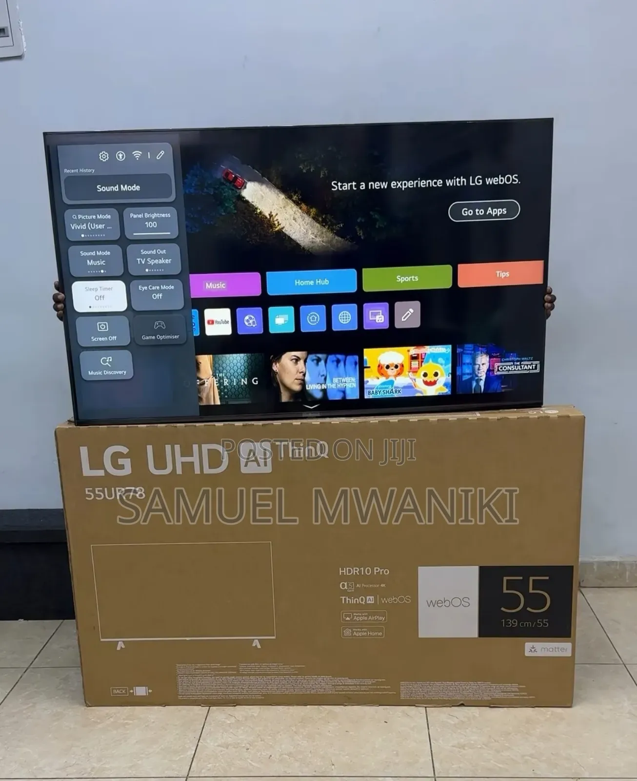 Lg 55′′ Uhd Webos Smart Ai Thinq Tv Magic Remote Ur78