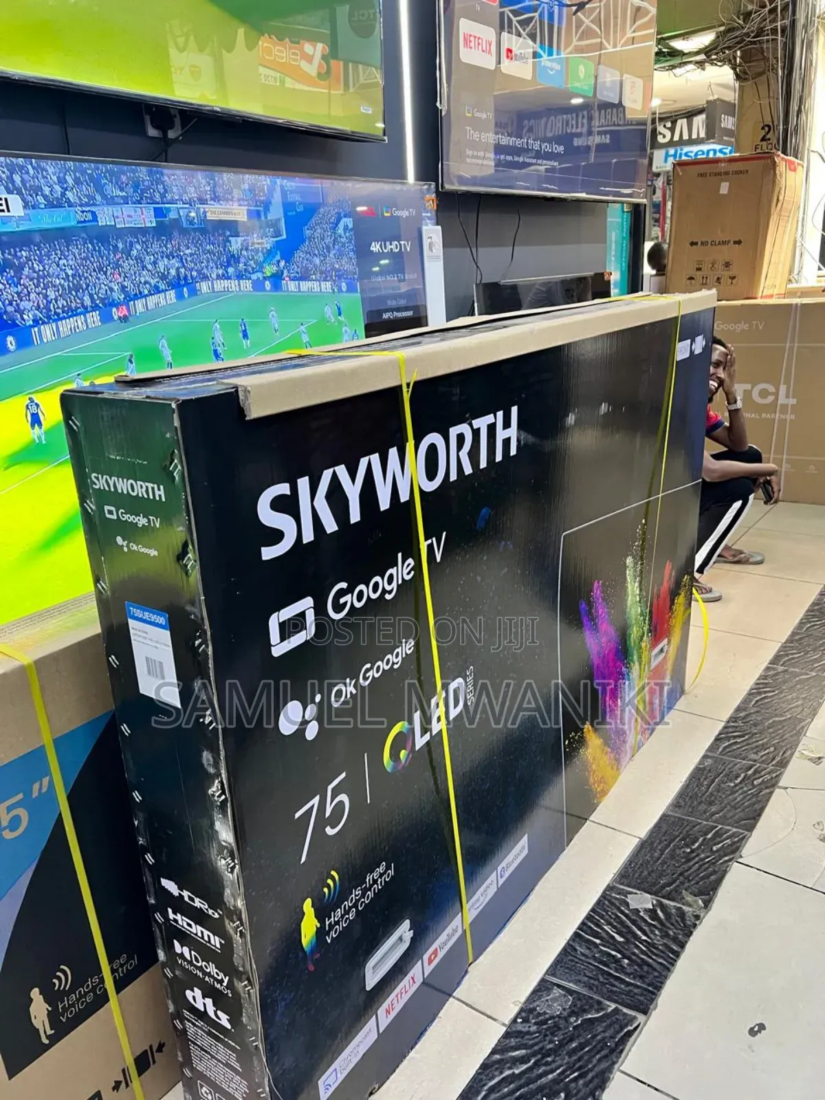 Skyworth 75′′ Uhd Qled Smart Google Tv Dolbyvision Hdr10+