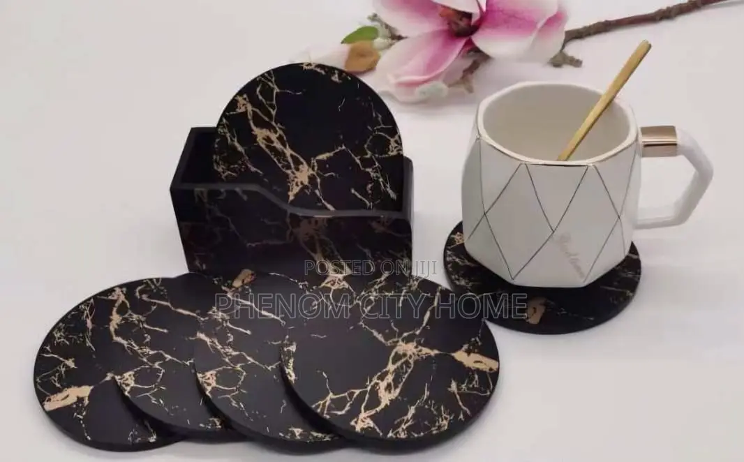 Black Marble Coasters Available