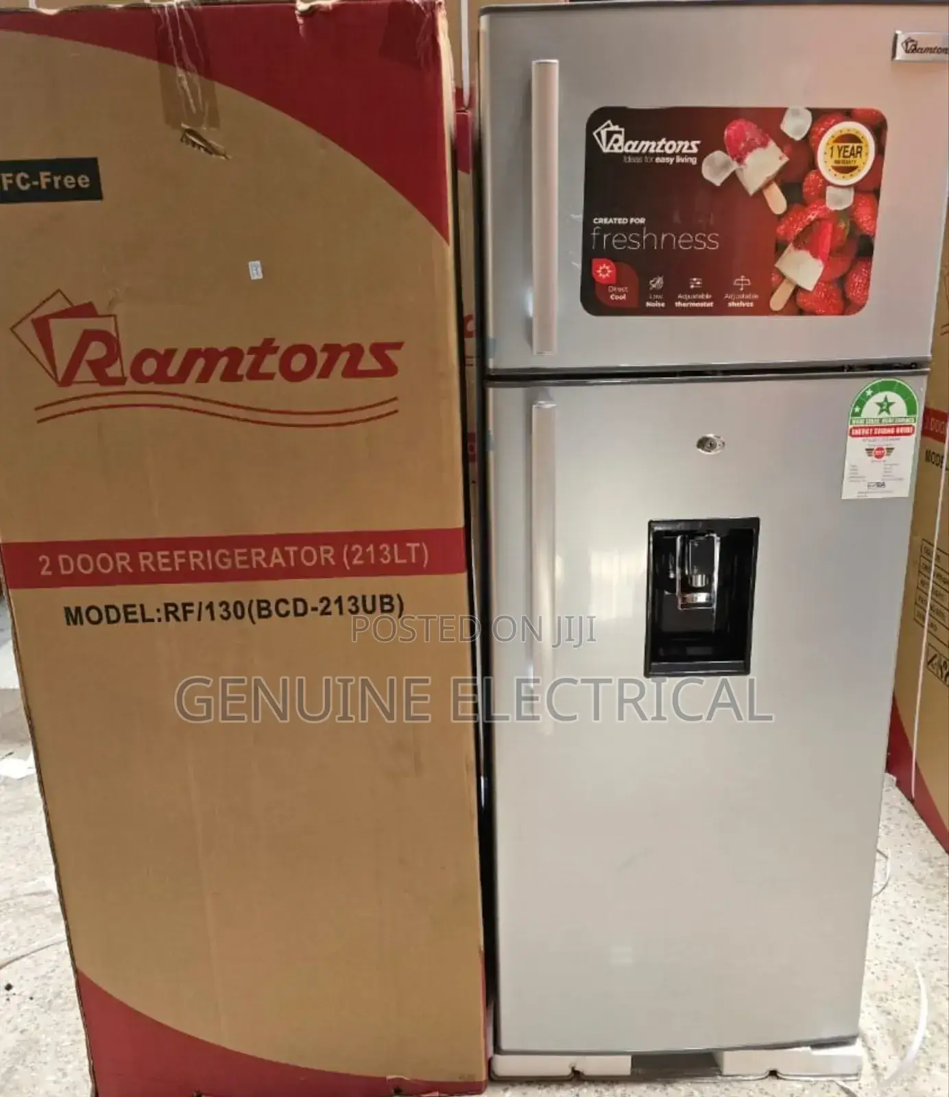 Fridge Ramton 213litres With Dispenser